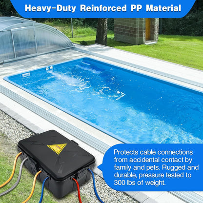 Large Outdoor Electrical Box | IP54 Waterproof Cord Cover