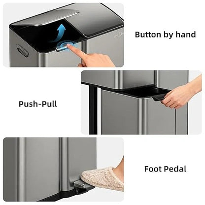 Portable Front-Opening Trash Can | Large Capacity