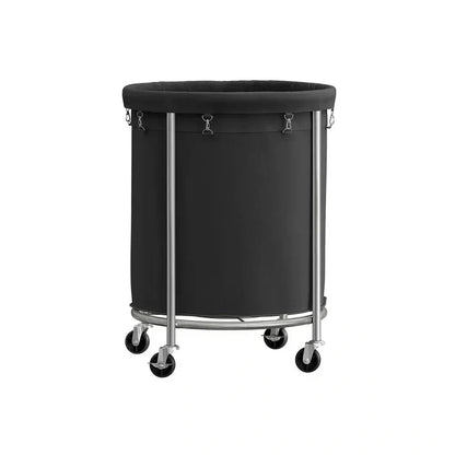 Laundry basket with wheels round laundry storage cart