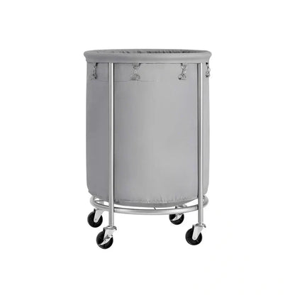 Laundry basket with wheels round laundry storage cart
