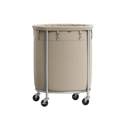 Laundry basket with wheels round laundry storage cart