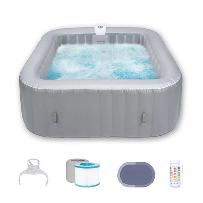 4–6 Person Inflatable Hot Tub | Portable Spa with 130 Bubble Jets